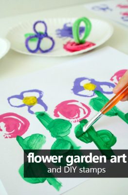 Flower garden art project spring craft for preschool