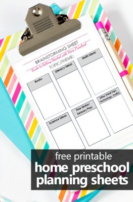 free printable home preschool planning sheets and tips for creating your own home preschool lesson plans