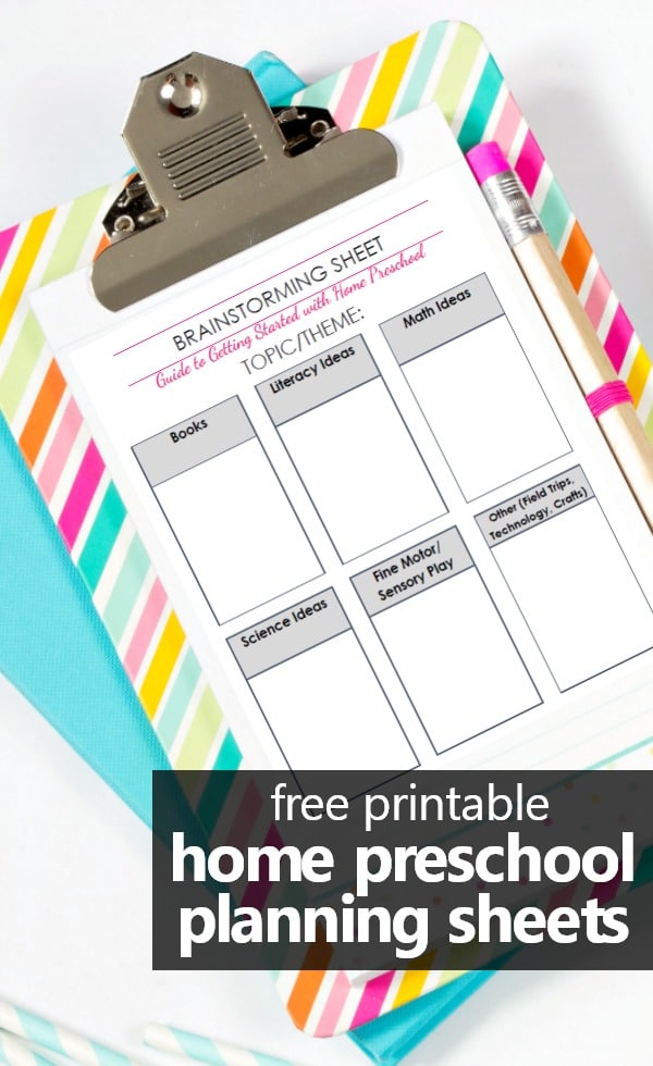 free printable home preschool planning sheets and tips for creating your own home preschool lesson plans