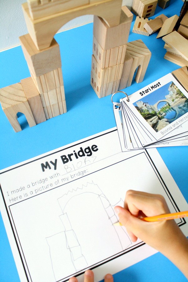 Recording Creation for Bridge STEM Challenge #preschool #kindergarten #STEM
