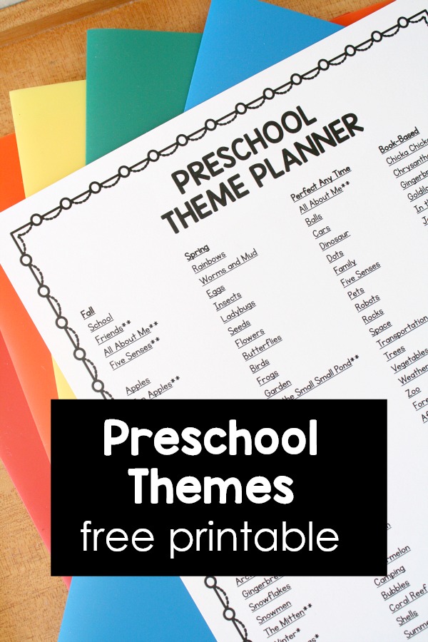 Tons of Preschool Theme Ideas for Preschool Classroom Lesson Plans #freeprintable #preschool