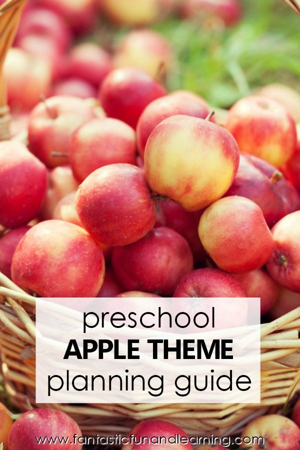 Preschool Apple Theme Lesson Planning Guide #preschool #fall #apples #kidsactivities
