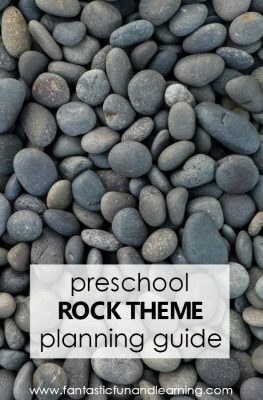 Preschool Rock Theme Lesson Planning Guide #preschool