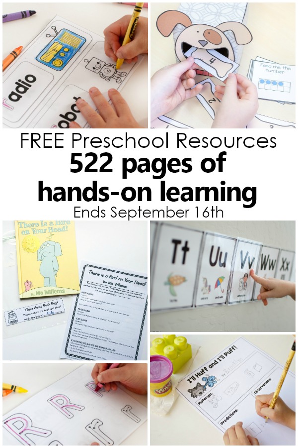 Free Preschool Activity Bundles with 522 pages of playful preschool learning activities #preschool #freebie