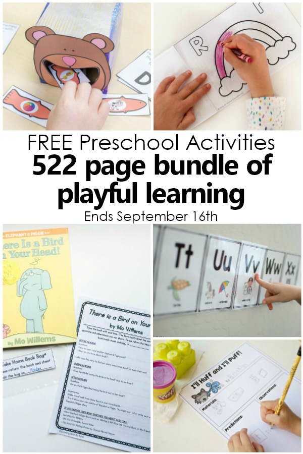 Free Preschool Activity Bundles with 522 pages of playful preschool learning activities #preschool #freebie