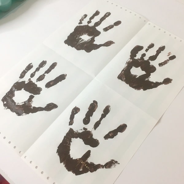 Handprint Turkey Art for Kids-Step 1