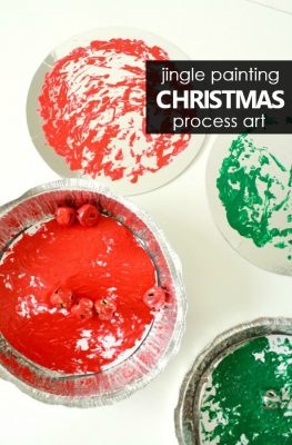 Jingle Bell Painting Christmas Process Art Project for Toddlers and Preschoolers #toddler #preschool #christmas #processart