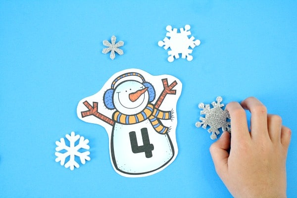 Snowman Counting Acitivity-Winter Math for Preschoolers
