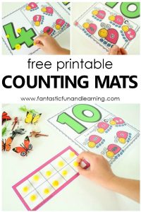 Free Printable Insect Counting Numbers Math Activity. Spring math for preschoolers and kindergarteners #spring #freebie #prek #kinder