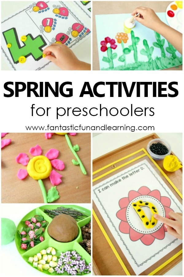 Fun Spring Activities and Printables for Preschoolers #preschool #springactivities #prek