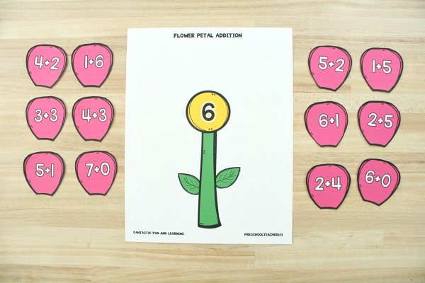 Materials for Flower Petal Addition Activity