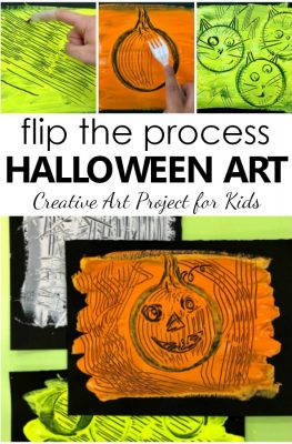 Flip the Painting Process Halloween Art Project for Kids