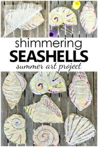 Shimmering Shell Craft Project. Summer Seashell Art for the Senses