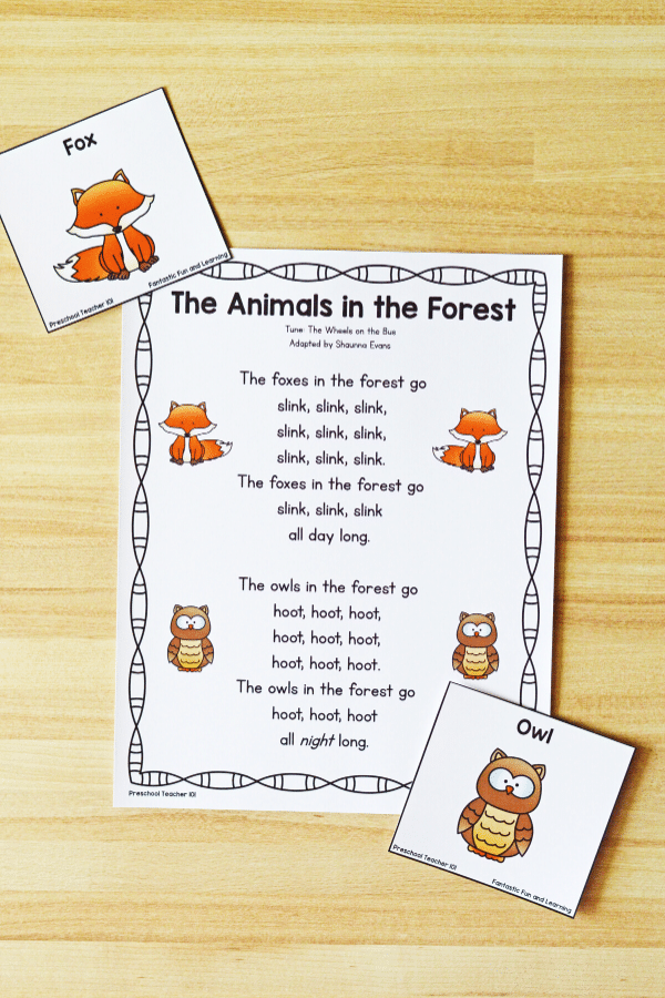 Forest Animals Preschool Circle Time Song - Fantastic Fun & Learning
