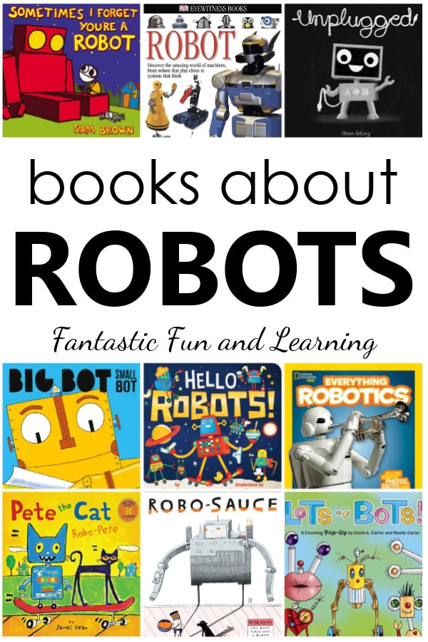 Books About Robots. List of fiction and nonfiction robot books for kids.