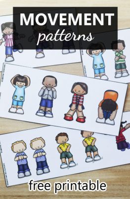 Free printable movement patterns activity for toddlers and preschoolers