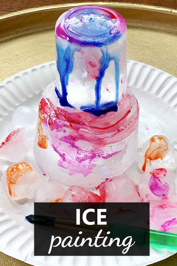 Ice Painting Process Art for Toddlers and Preschoolers
