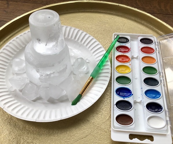 Materials for Ice Painting Sensory Art