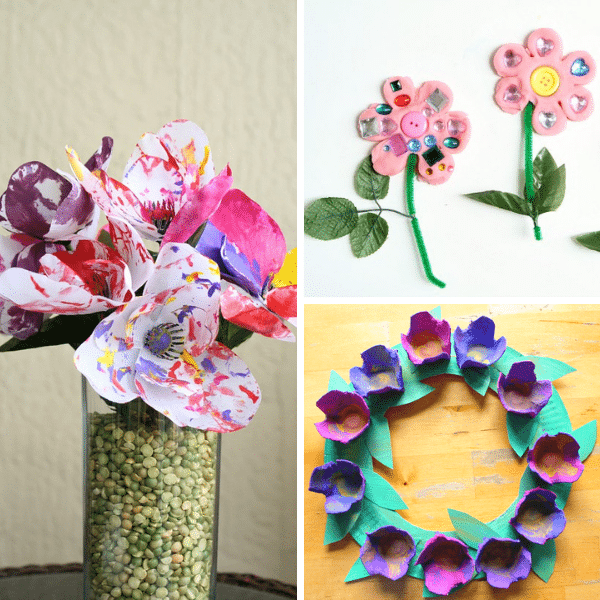Flower Art Projects for Kids. Spring Crafts for Kids