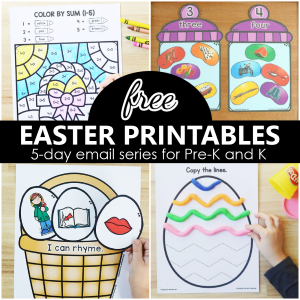 Free Easter Printables for PreK and Kindergarten