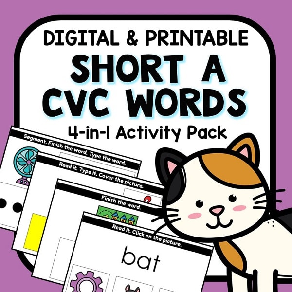 4-in-1 CVC Short A Digital Activities Bundle