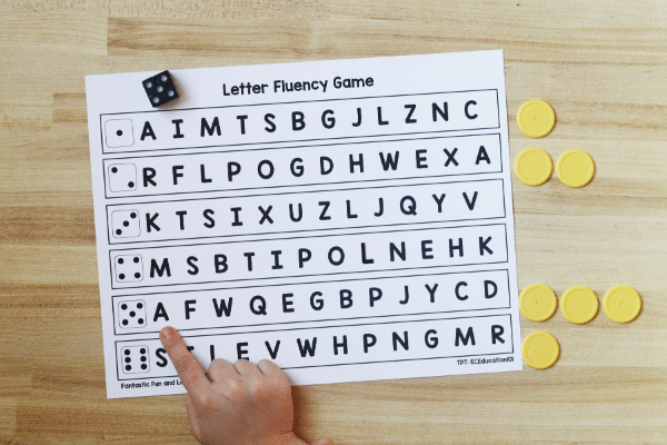 Letter Naming Fluency Practice Free Printable