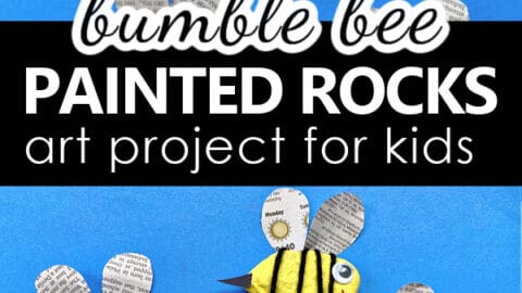 Painted Rock Bee Art Project and Easy Bee Craft Idea for Kids
