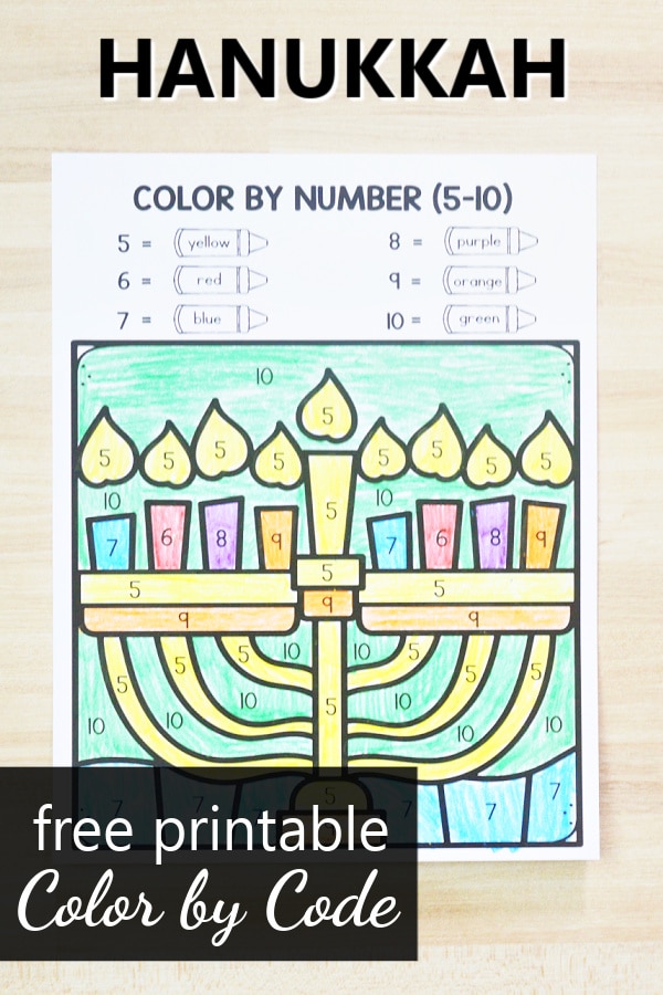 Hanukkah Color by Code