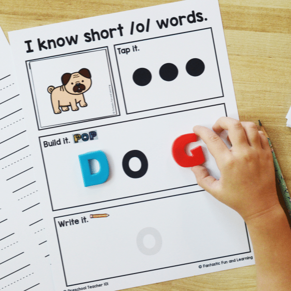 Step 3-Build the Word-Short O CVC Word Building Mat for Pre-K and Kindergarten