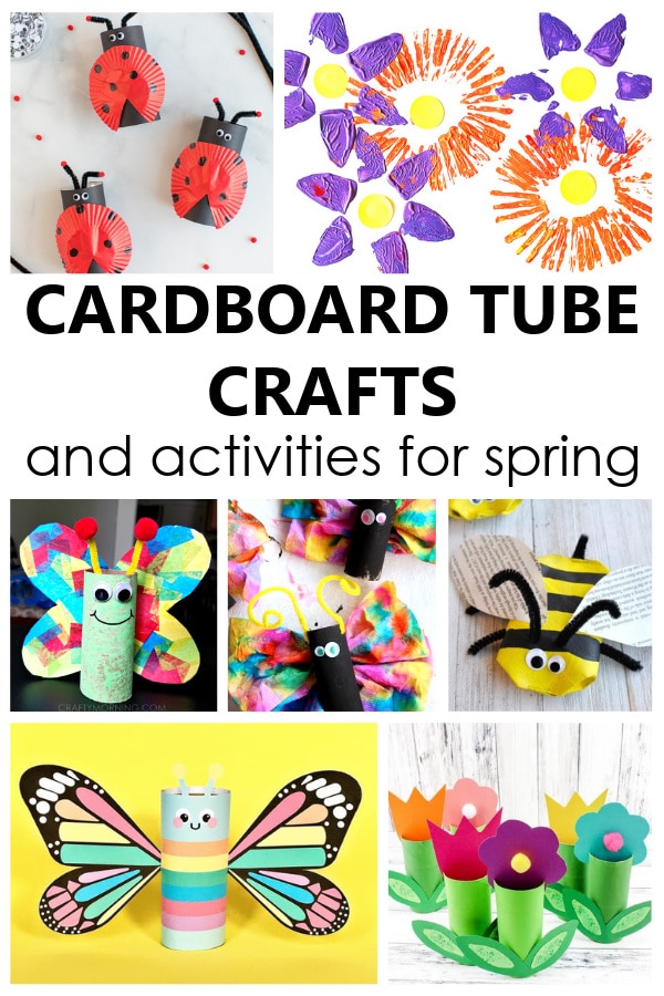 Butterflies, bumble bees, flowers and more! There are tons of creative cardboard tube spring crafts to make with kids in this collection.