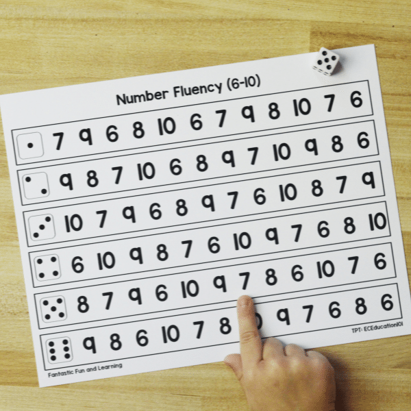 Number Fluency Game for Learning Numbers to 20