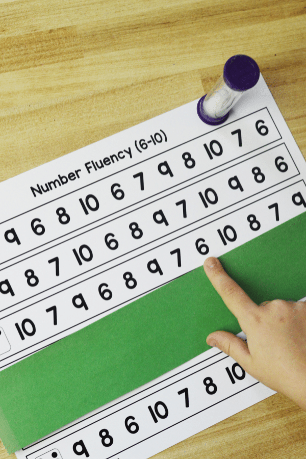 Number Recognition and Fluency Math Game for Kindergarten