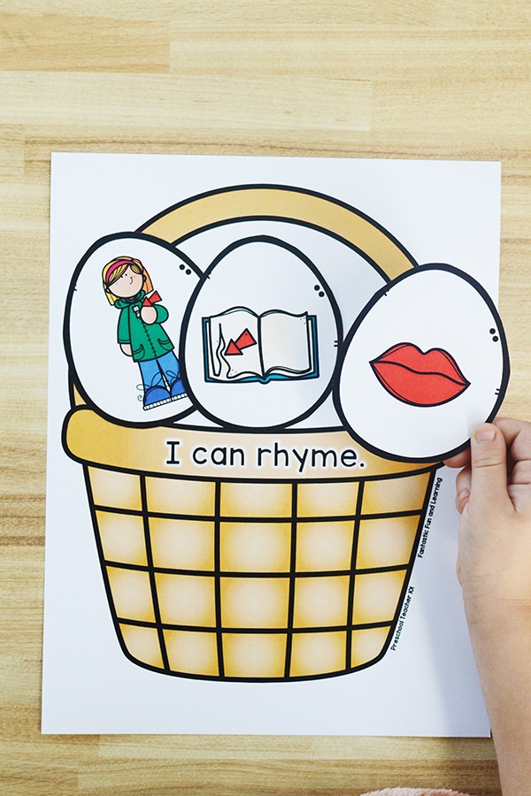 Rhyming Egg Easter Literacy Center Activity