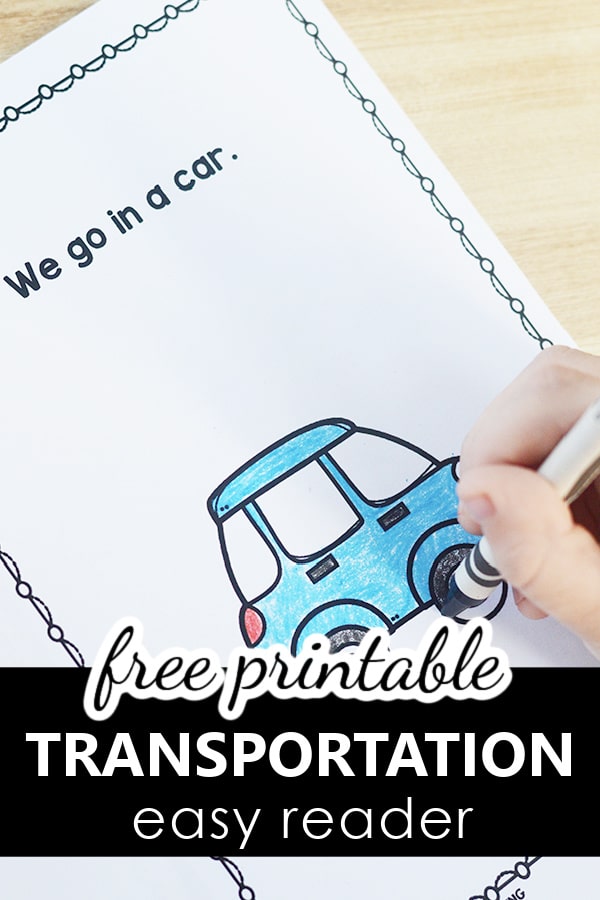 Free Printable Transportation Easy Reader