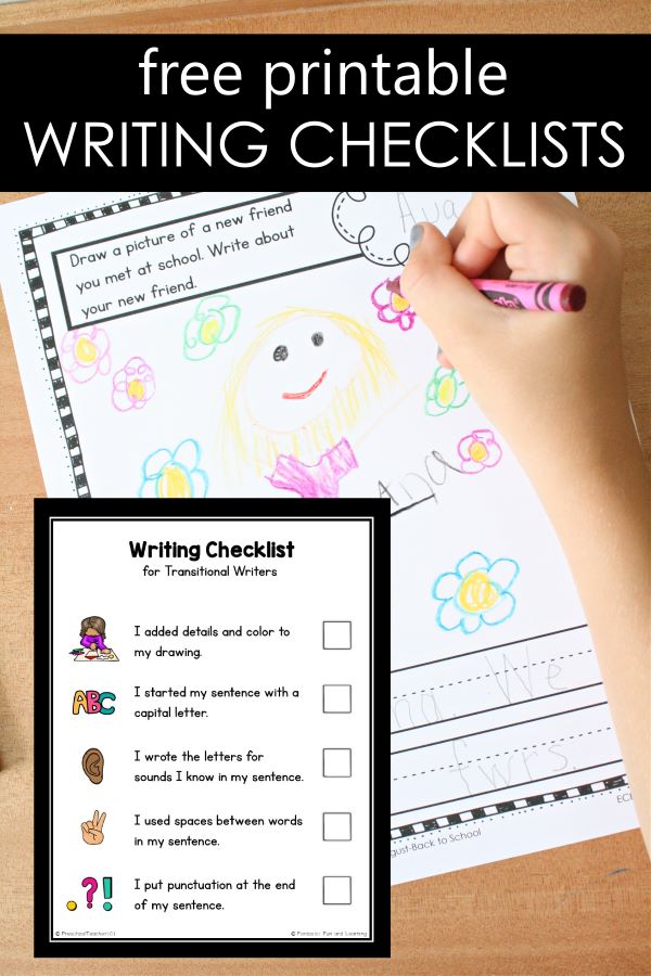 Free Printable Writing Checklists for Different Writing Stages