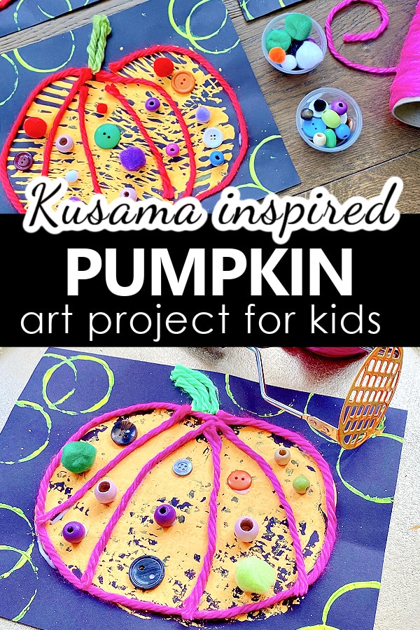 Kusama Inspired Pumpkin Collage Art Project for Kids