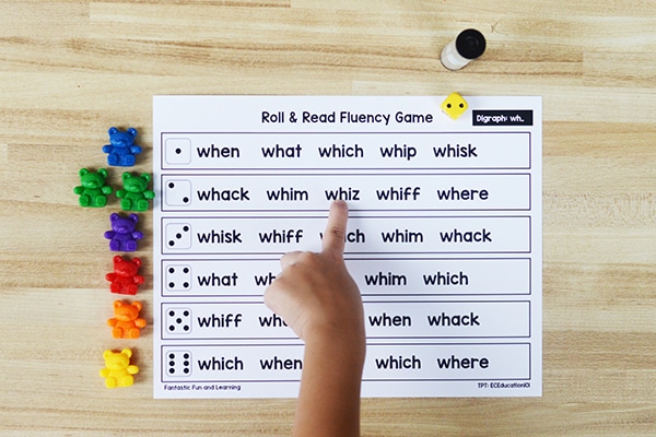 Fluency Game for Kindergarten and First Grade Reading Centers