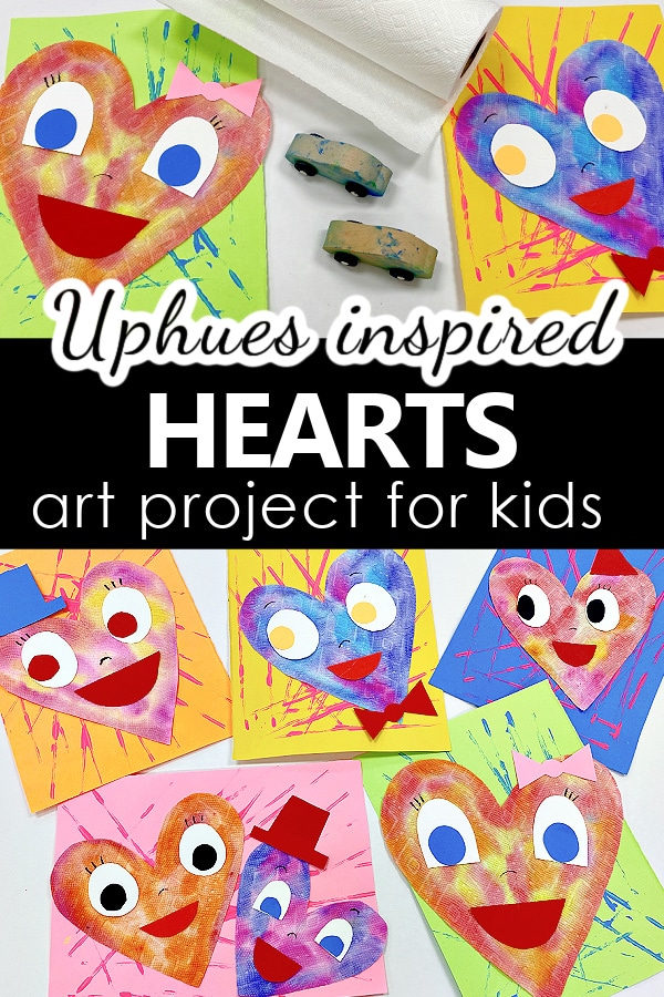 Chris Uphues Inspired Heart Art Project for Kids-Valentine_s Day Craft Idea
