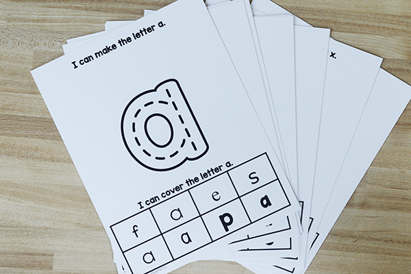 A to Z font matching play dough mats freebie. Free printable ABC Matching Letter Recognition Mats