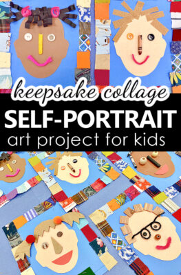 Collage Self-Portrait Art Project for Kids-Loose Parts Craft for Pre-K and Kindergarten Mother_s Day Gift