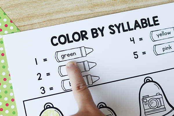 Color by Code Phonological Awareness Activity for PreK and Kindergarten