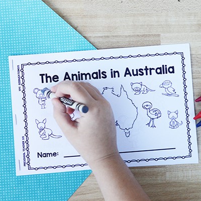 Animals of Australia Emergent Reader Printable Book and Song