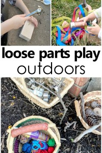 Loose Parts Play with Kids-Head outdoors and play! #outdoorplay #kids #preschool