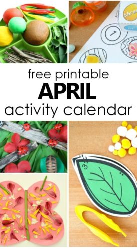 Free Printable April Activity Calendar. Fun Things to Do with Kids in April #homeschoolpreschool #preschoolathome #kidsactivities #april