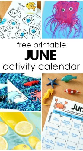 Free Printable June Activity Calendar for Kids. June Preschool Activities and Preschool Summer Themes #preschool #freeprintable #freebie #summerwithkids #summeractivities